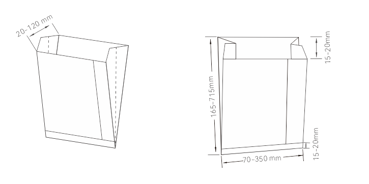 Máquina automática de bolsas de papel de fondo plano de alta velocidad