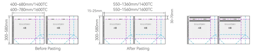 Paper Bag Double Sheets Pasting In Line With 4 PCS Top Cardboard Pasting