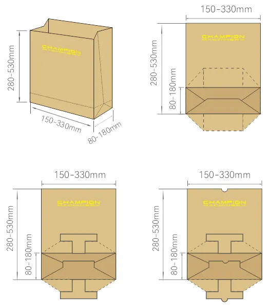 Square Bottom Roll-fed Paper Bag Machine (Without Handle)