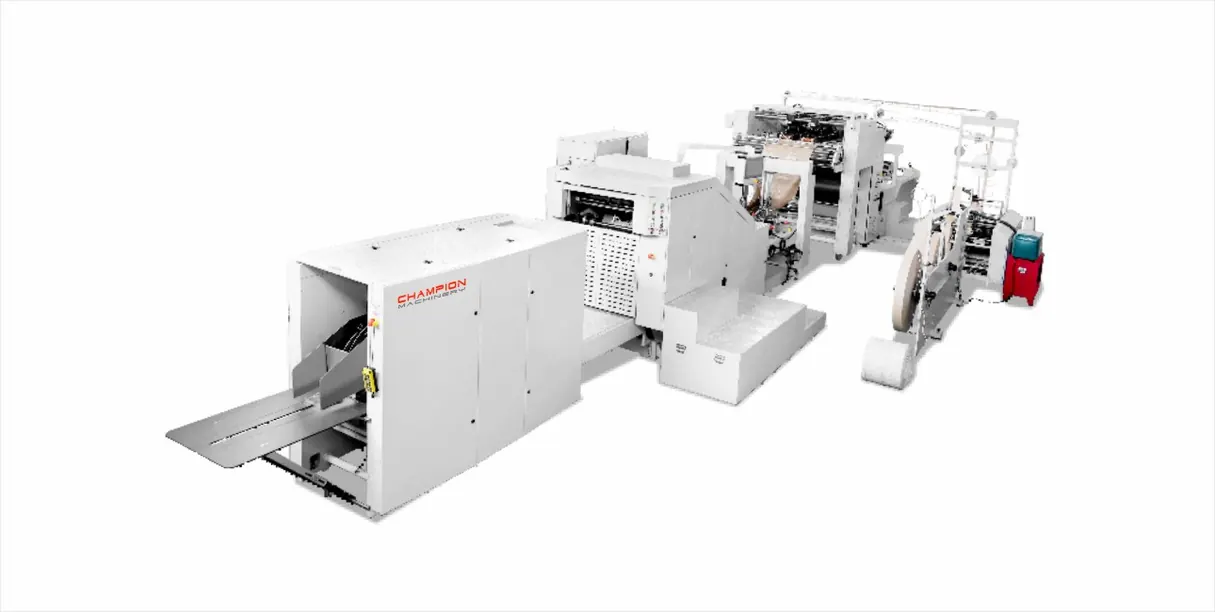 Automatic Shopping Paper Bag Machine With Twisted Rope Handle Inline