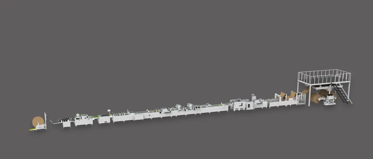 Leak Proof Square Bottom Paper Bag Production Line
