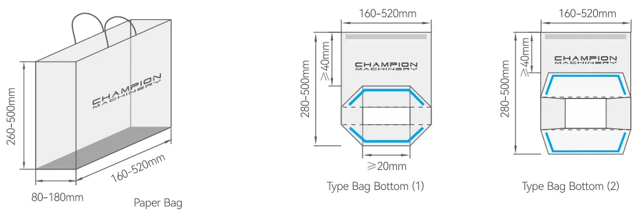 Double Sheets Pasting Paper Bag Machine With Auto 4 PCS Top Cardboard Production Line
