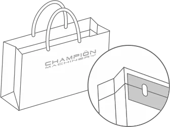 Bolsa de papel con inserto de cuerda