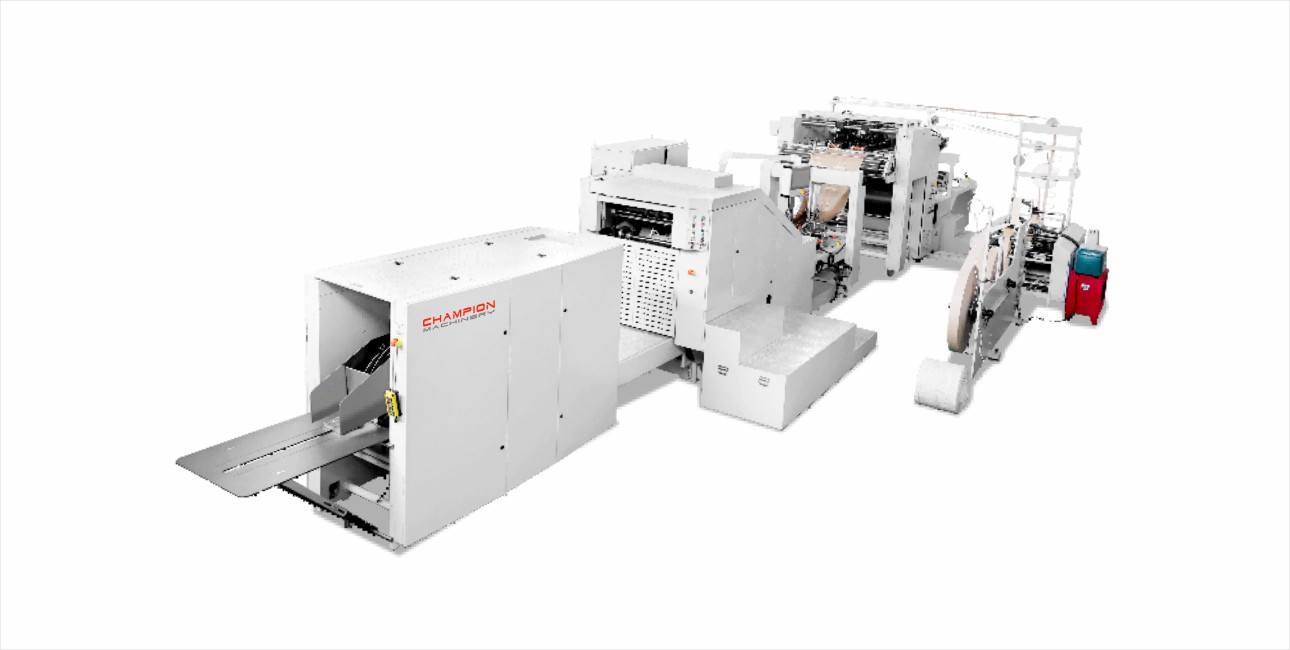 Automatic shopping paper bag machine withTwisted rope handle inline