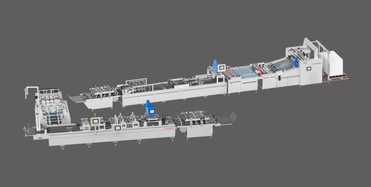 Automatic Sheet-Fed Paper Bag Tube Forming Machine With  Bottom Cardboard Production Line (Group A + B)