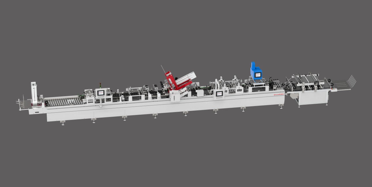 Paper Bag Bottom Gluing Machine With Auto Bottom Cardboard Pasting In Line