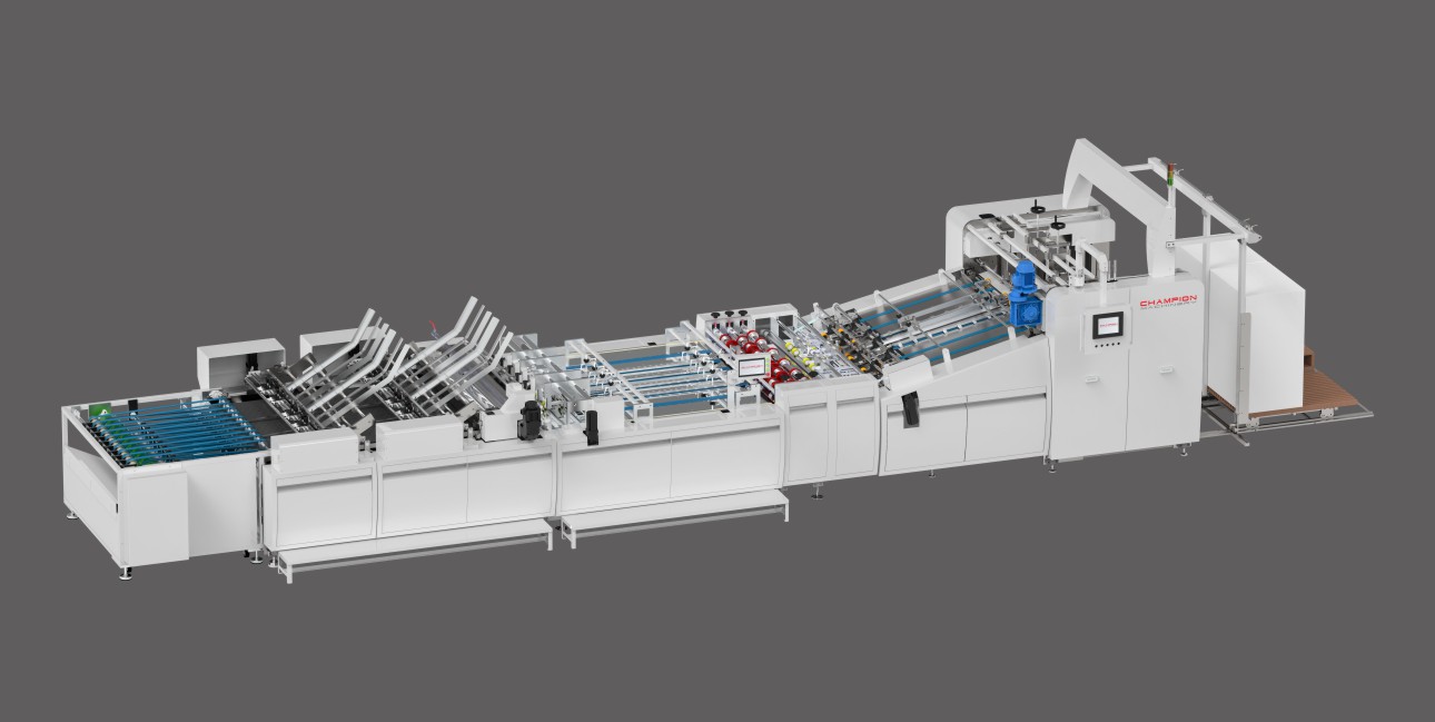 Paper Bag Double Sheets Pasting In Line With 4 PCS Top Cardboard Pasting