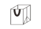Small square paper bag icon