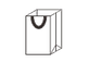 Small vertical paper bag icon