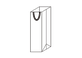 Tall narrow paper bag icon