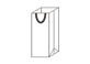 Tall bottle paper bag icon