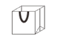 Compact square paper bag icon