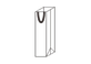 Slender bottle paper bag icon
