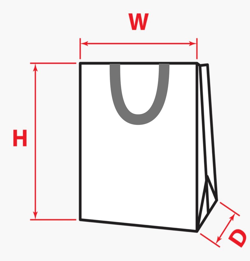Paper bag width height depth dimension guide