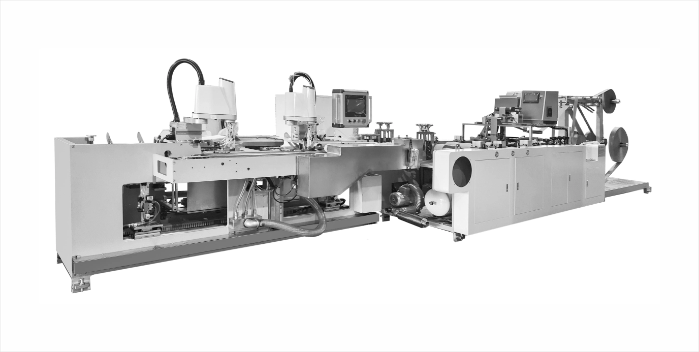 Paper Bag Angle Flat Paper Handle Pasting Inline With Handle Making Machine