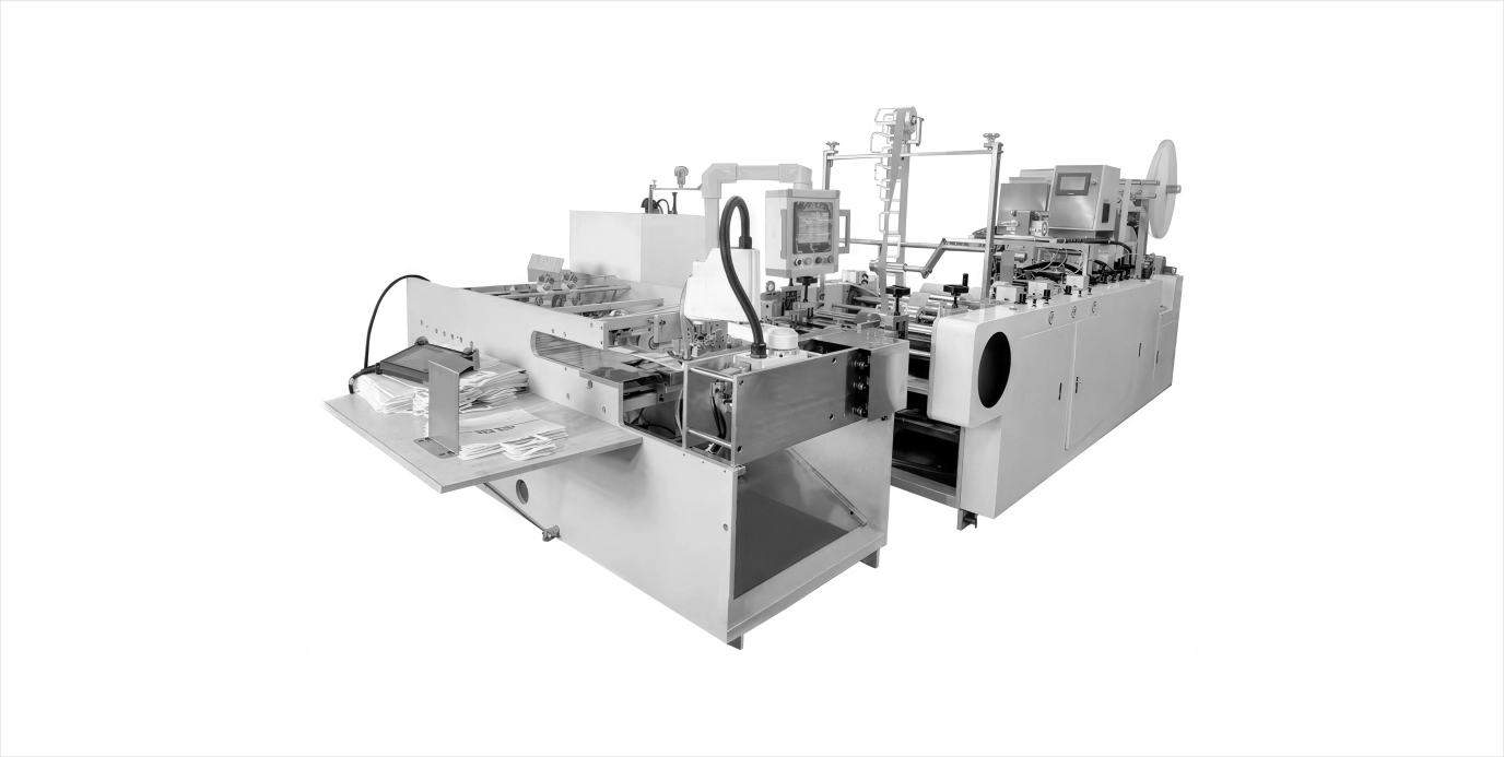 Paper Bag Angle Flat Paper Handle Pasting Inline With Handle Making Machine-Single Robotic